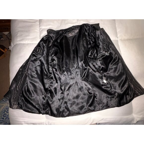 Georgetown Leather Design VTG 90s Black Mens Jacket Genuine Leather Coat M - Picture 8 of 15